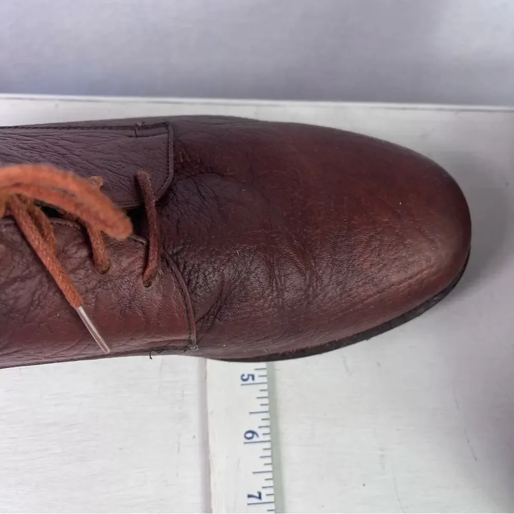 TAUER & JOHNSON Shoes Oxford Mens 12 Brown Handcrafted Leather Lace Up